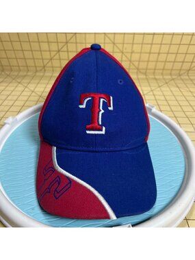 Texas Rangers Adjustable Baseball Cap Red & Blue Embroidered Logo Fan Favorite S
